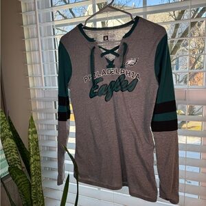 Philadelphia Eagles Lace-Up Long Sleeve Shirt